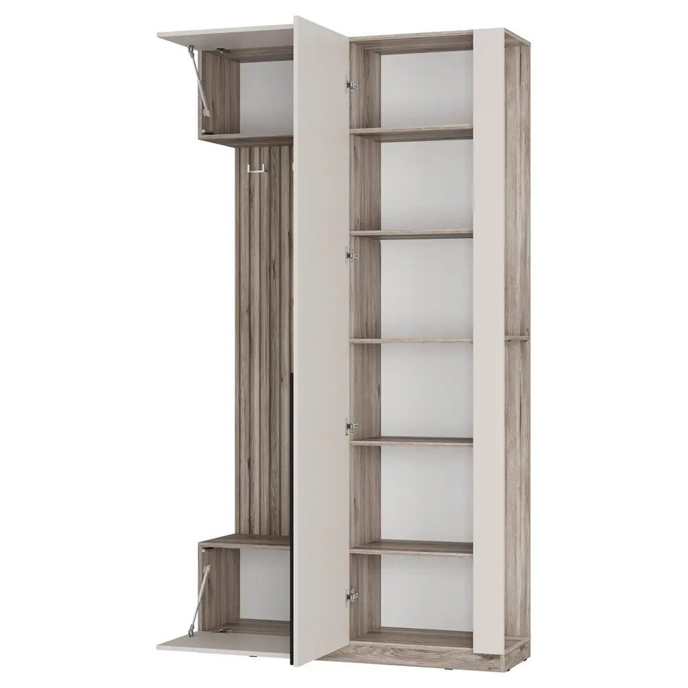 Фото 3 Комплект мебели для прихожей Сима-ленд Урбан пр-01 120x229x37 см ЛДСП цвет дуб смоки/кашемир