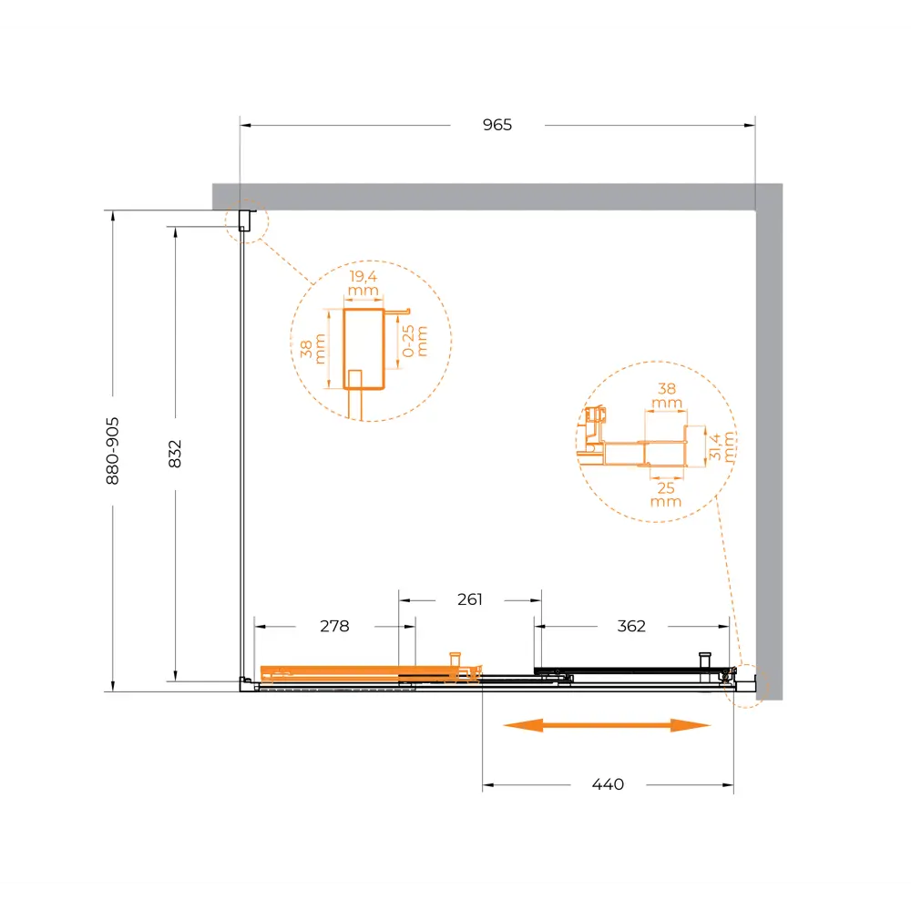 Фото 6 Душевой уголок Cezares MOLVENO-AHF-31-100/90-C-BORO-IV прямоугольник 100x90см золотистый профиль эффект стекла прозрачный Фото 6 Душевой уголок Cezares MOLVENO-AHF-31-100/90-C-BORO-IV прямоугольник 100x90см золотистый профиль эффект стекла прозрачный