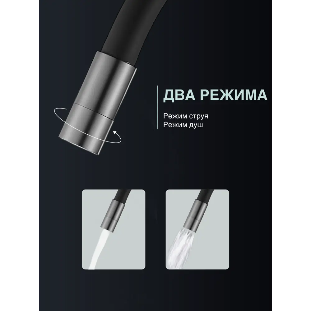 Фото 5 Смеситель для кухни SHIMIZU Dark grey smz 10065111 Фото 5 Смеситель для кухни SHIMIZU Dark grey smz 10065111