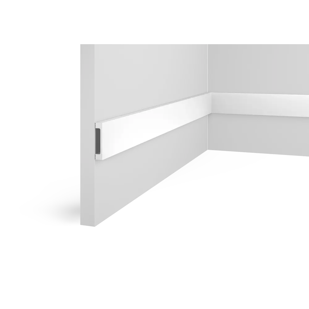 Фото Плинтус Cosca 00-00084452 на стену и потолок полистирол белый 2000x10x10 мм 1 шт