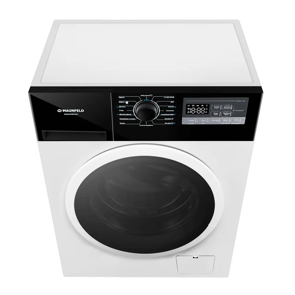 Фото 12 Стиральная машина Maunfeld Mfwm1410stwh03 59.5x85x58.9 см 10 кг цвет белый Фото 12 Стиральная машина Maunfeld Mfwm1410stwh03 59.5x85x58.9 см 10 кг цвет белый