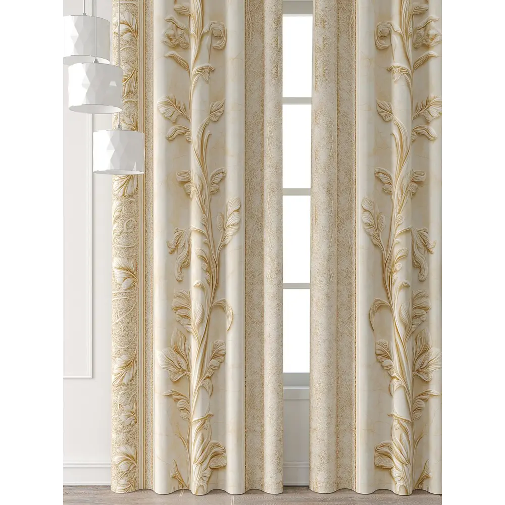 Фото 6 Комплект штор Comfy way Форнерс - 405 - 260 см CW709405260-260 на шторной ленте 260x150 см цвет бежевый