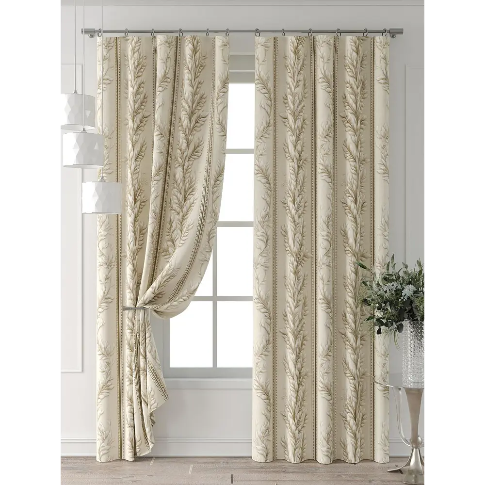 Фото 7 Комплект штор Comfy way Форнерс - 406 - 260 см CW709406260-260 на шторной ленте 260x150 см цвет бежевый Фото 7 Комплект штор Comfy way Форнерс - 406 - 260 см CW709406260-260 на шторной ленте 260x150 см цвет бежевый