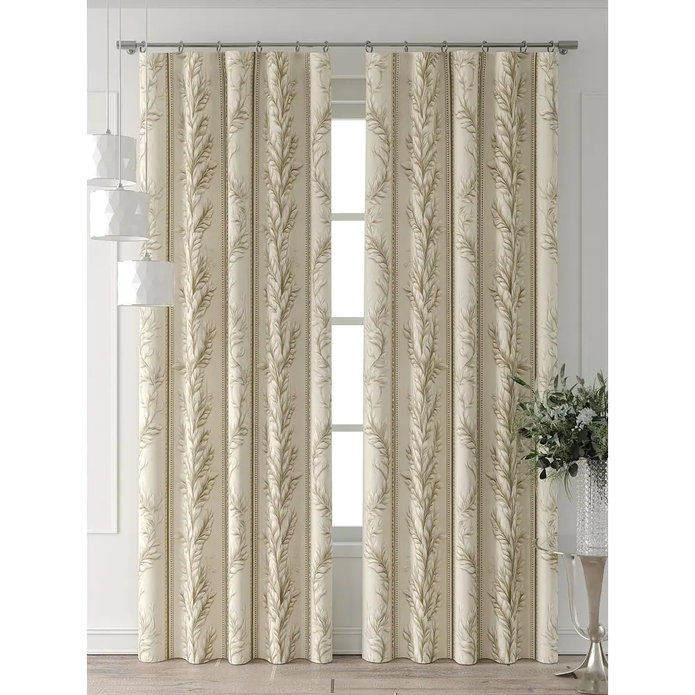 Фото 2 Комплект штор Comfy way Форнерс - 406 - 260 см CW709406260-260 на шторной ленте 260x150 см цвет бежевый Фото 2 Комплект штор Comfy way Форнерс - 406 - 260 см CW709406260-260 на шторной ленте 260x150 см цвет бежевый