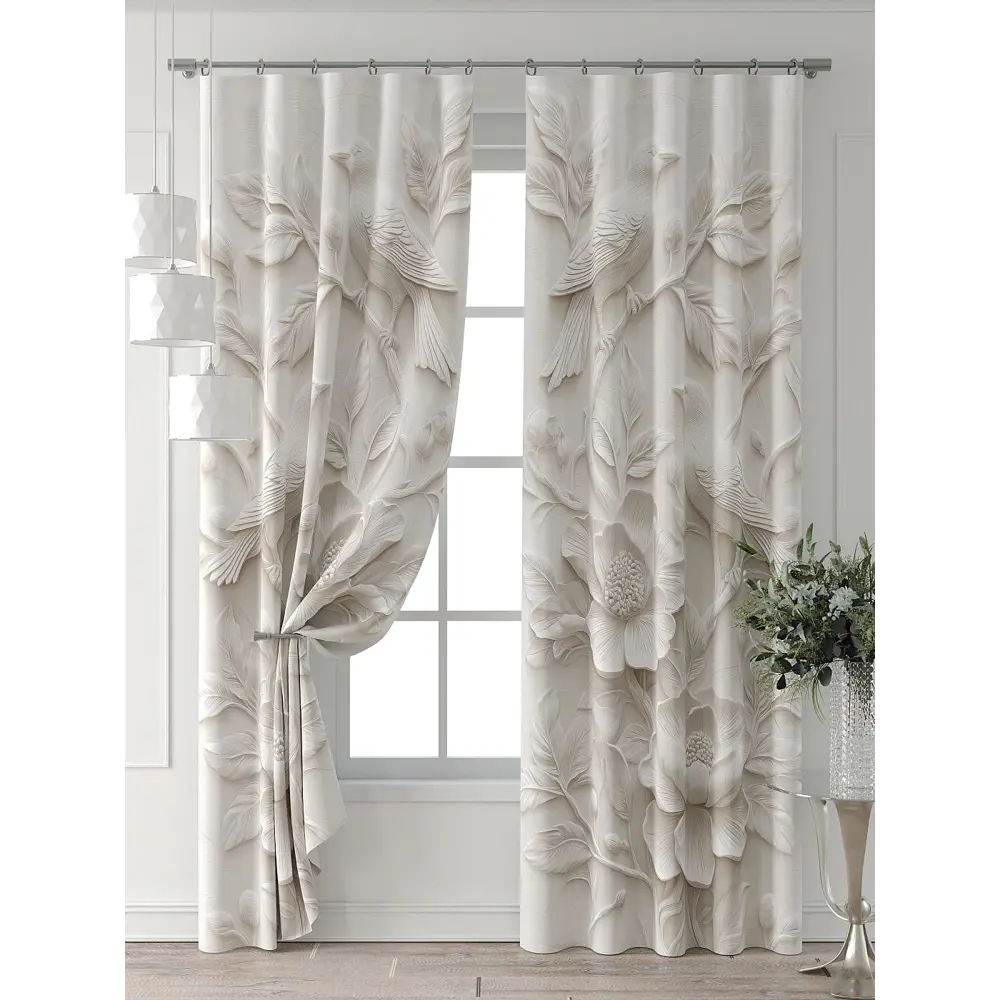 Фото 7 Комплект штор Comfy way Форнерс - 440 - 240 см CW709440240-240 на шторной ленте 240x150 см цвет бежевый