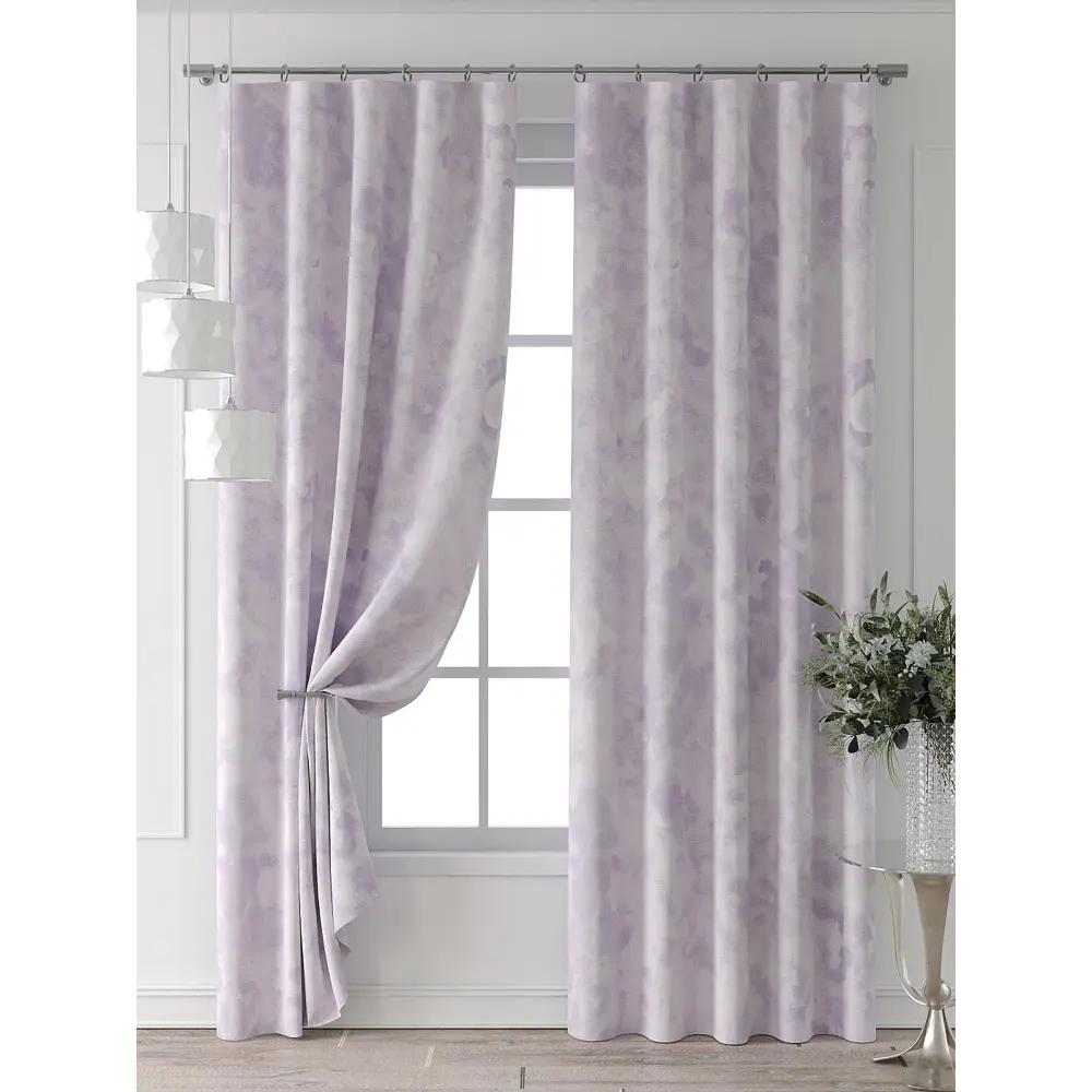 Фото 7 Комплект штор Comfy way Форнерс - 402 - 240 см CW709402240-240 на шторной ленте 240x150 см цвет фиолетовый Фото 7 Комплект штор Comfy way Форнерс - 402 - 240 см CW709402240-240 на шторной ленте 240x150 см цвет фиолетовый
