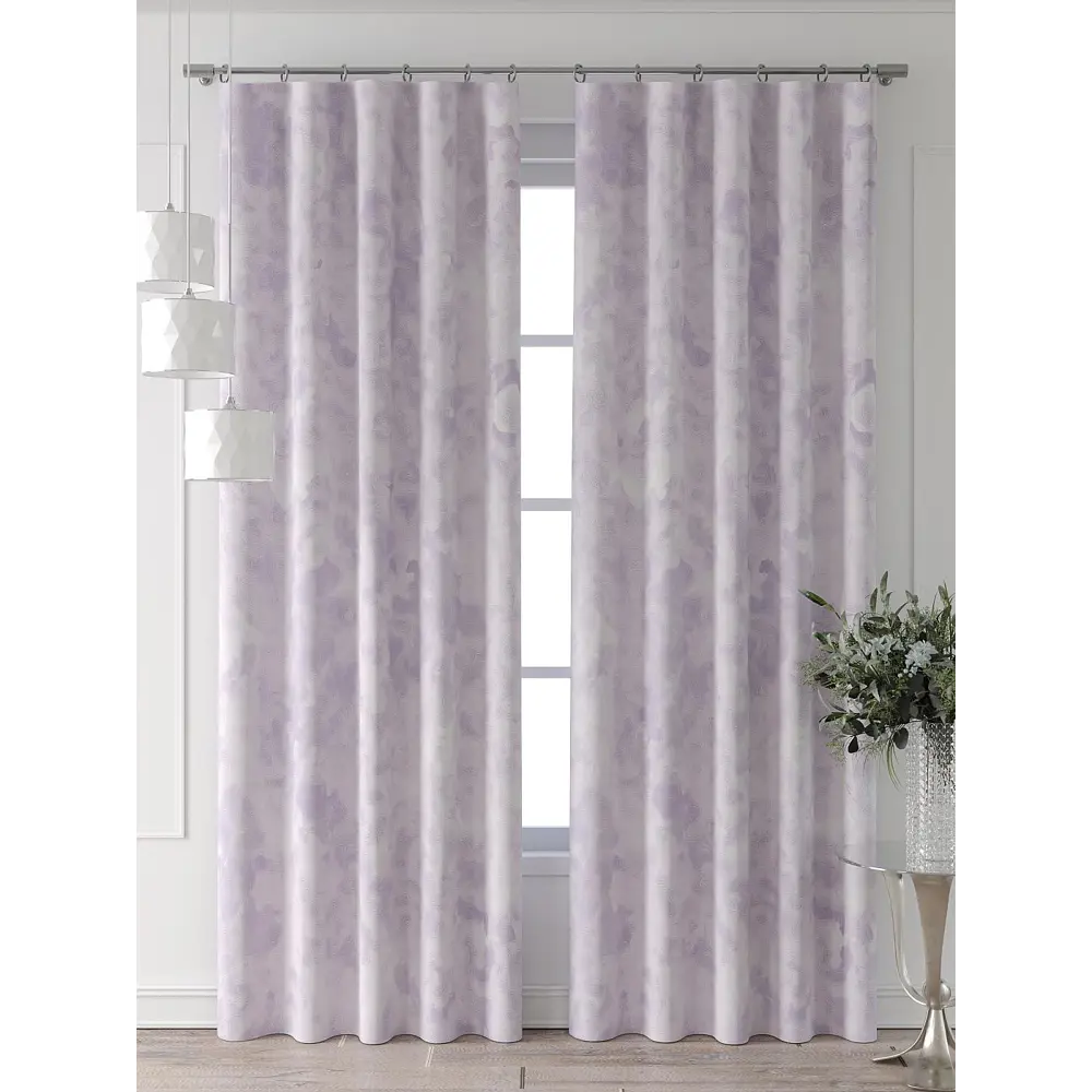 Фото 2 Комплект штор Comfy way Форнерс - 402 - 240 см CW709402240-240 на шторной ленте 240x150 см цвет фиолетовый Фото 2 Комплект штор Comfy way Форнерс - 402 - 240 см CW709402240-240 на шторной ленте 240x150 см цвет фиолетовый
