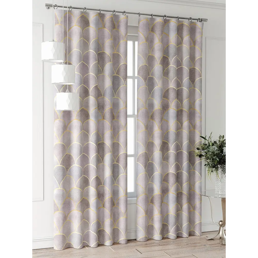 Фото 3 Комплект штор Comfy way Форнерс - 491 - 260 см CW709491260-260 на шторной ленте 260x150 см цвет бежевый Фото 3 Комплект штор Comfy way Форнерс - 491 - 260 см CW709491260-260 на шторной ленте 260x150 см цвет бежевый