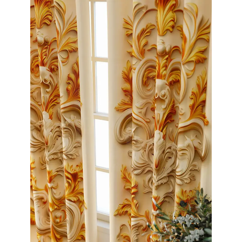 Фото 6 Комплект штор Comfy way Форнерс - 506 - 260 см CW709506260-260 на шторной ленте 260x150 см цвет оранжевый Фото 6 Комплект штор Comfy way Форнерс - 506 - 260 см CW709506260-260 на шторной ленте 260x150 см цвет оранжевый