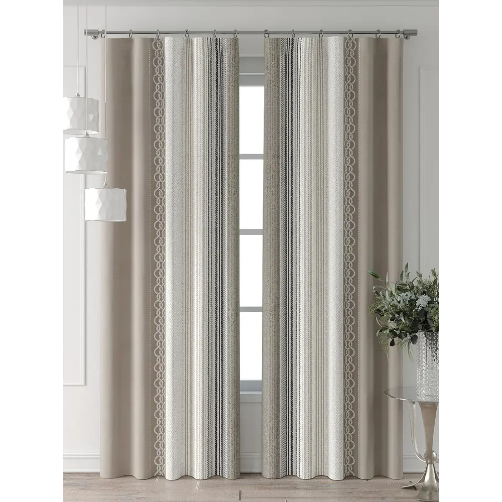 Фото 2 Комплект штор Comfy way Форнерс - 576 - 240 см CW709576240-240 на шторной ленте 240x150 см цвет бежевый