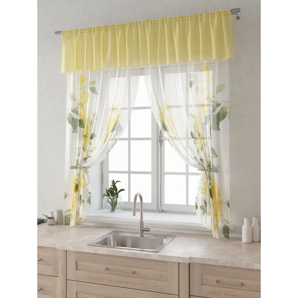 Фото 3 Комплект штор Comfy way Лагрос - 08 - 160 см CW915008160-160 на шторной ленте 160x150 см цвет белый Фото 3 Комплект штор Comfy way Лагрос - 08 - 160 см CW915008160-160 на шторной ленте 160x150 см цвет белый