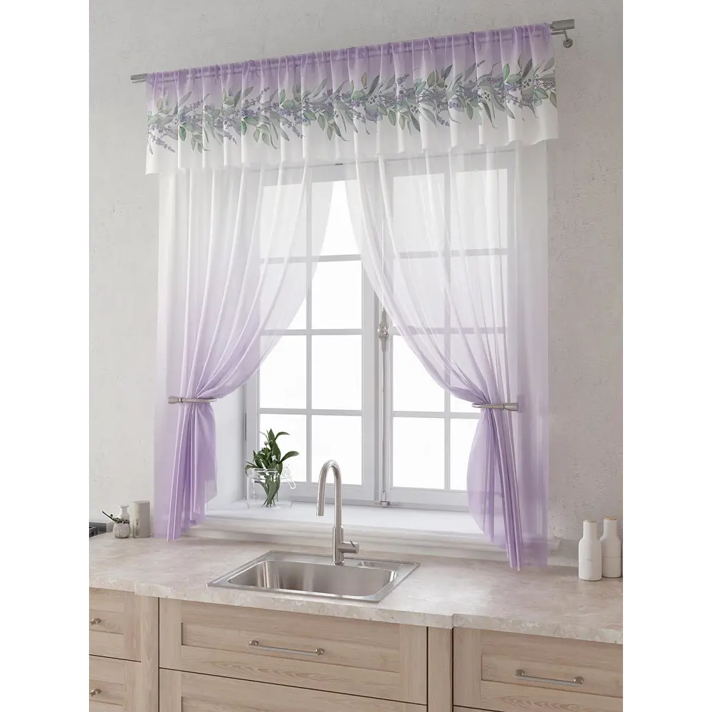 Фото 3 Комплект штор Comfy way Лагрос - 13 - 160 см CW915013160-160 на шторной ленте 160x150 см цвет белый Фото 3 Комплект штор Comfy way Лагрос - 13 - 160 см CW915013160-160 на шторной ленте 160x150 см цвет белый