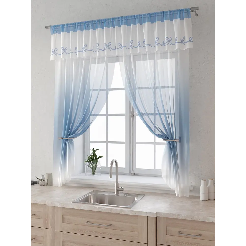 Фото 3 Комплект штор Comfy way Лагрос - 19 - 160 см CW915019160-160 на шторной ленте 160x150 см цвет белый Фото 3 Комплект штор Comfy way Лагрос - 19 - 160 см CW915019160-160 на шторной ленте 160x150 см цвет белый