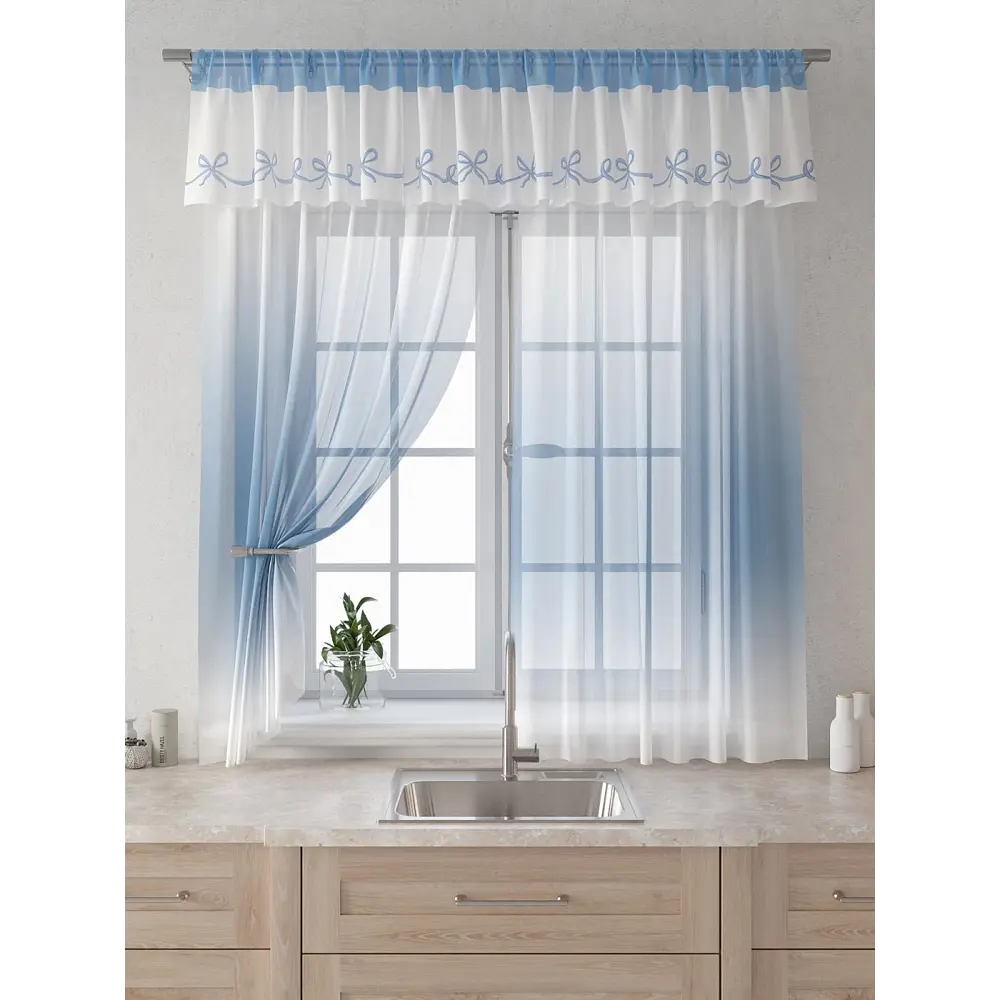 Фото 6 Комплект штор Comfy way Лагрос - 19 - 160 см CW915019160-160 на шторной ленте 160x150 см цвет белый Фото 6 Комплект штор Comfy way Лагрос - 19 - 160 см CW915019160-160 на шторной ленте 160x150 см цвет белый