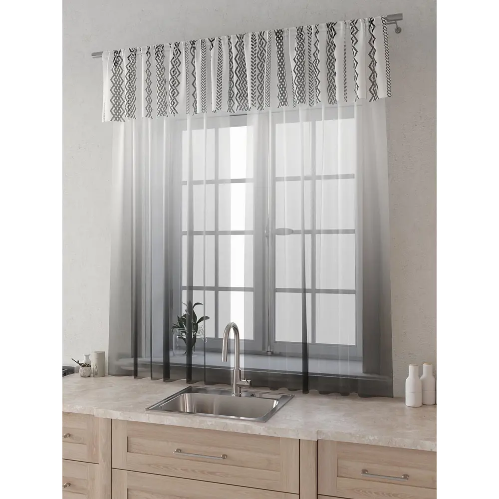 Фото 2 Комплект штор Comfy way Лагрос - 22 - 160 см CW915022160-160 на шторной ленте 160x150 см цвет белый Фото 2 Комплект штор Comfy way Лагрос - 22 - 160 см CW915022160-160 на шторной ленте 160x150 см цвет белый