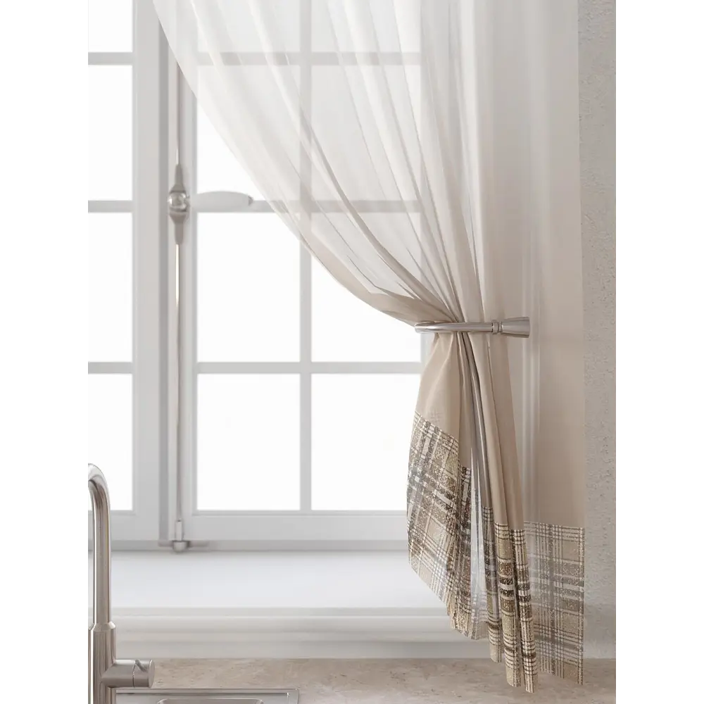 Фото 5 Комплект штор Comfy way Лагрос - 23 - 160 см CW915023160-160 на шторной ленте 160x150 см цвет бежевый Фото 5 Комплект штор Comfy way Лагрос - 23 - 160 см CW915023160-160 на шторной ленте 160x150 см цвет бежевый