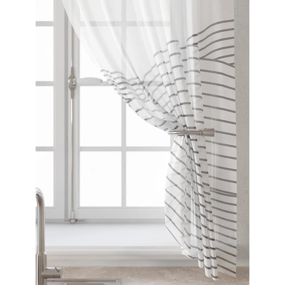 Фото 5 Комплект штор Comfy way Лагрос - 25 - 160 см CW915025160-160 на шторной ленте 160x150 см цвет белый Фото 5 Комплект штор Comfy way Лагрос - 25 - 160 см CW915025160-160 на шторной ленте 160x150 см цвет белый