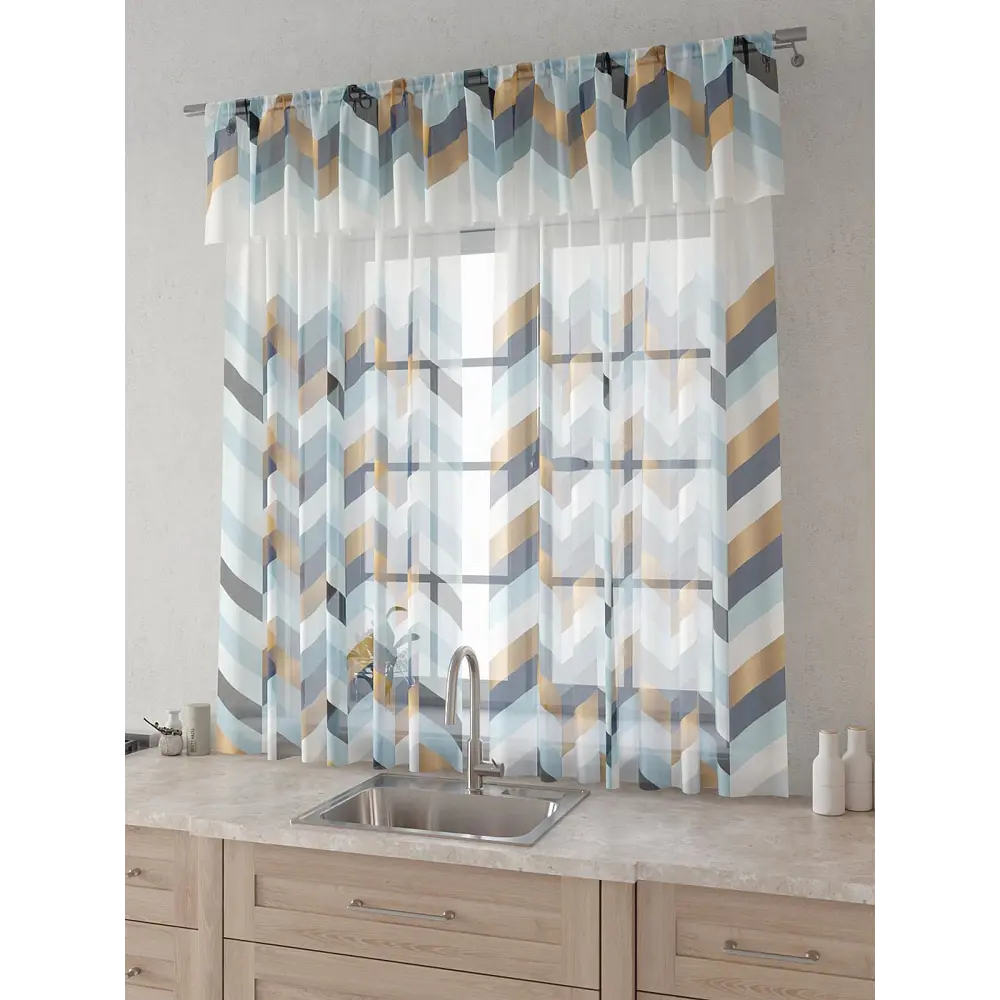 Фото 2 Комплект штор Comfy way Лагрос - 29 - 160 см CW915029160-160 на шторной ленте 160x150 см цвет белый Фото 2 Комплект штор Comfy way Лагрос - 29 - 160 см CW915029160-160 на шторной ленте 160x150 см цвет белый