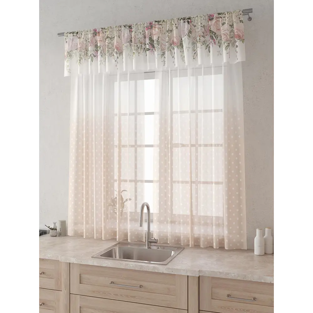 Фото 2 Комплект штор Comfy way Лагрос - 37 - 160 см CW915037160-160 на шторной ленте 160x150 см цвет бежевый Фото 2 Комплект штор Comfy way Лагрос - 37 - 160 см CW915037160-160 на шторной ленте 160x150 см цвет бежевый