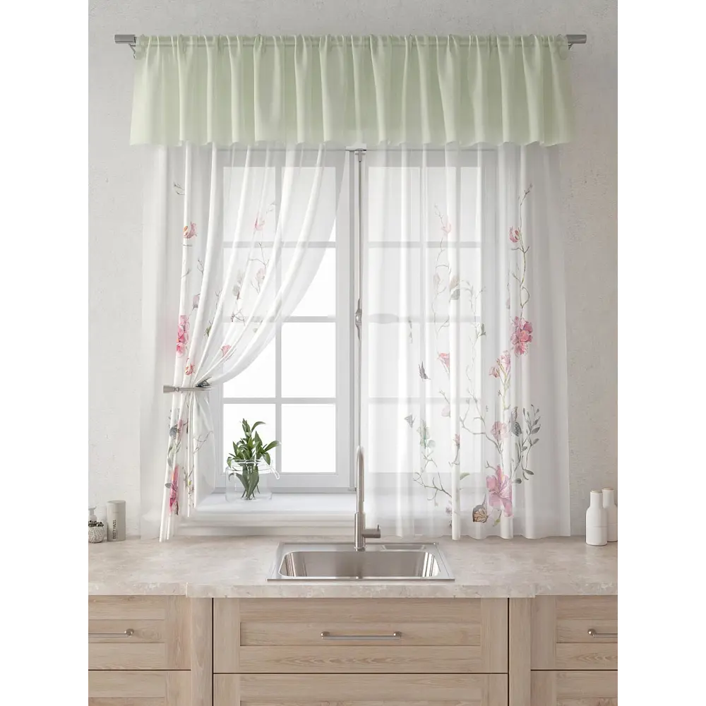 Фото 6 Комплект штор Comfy way Лагрос - 44 - 160 см CW915044160-160 на шторной ленте 160x150 см цвет белый Фото 6 Комплект штор Comfy way Лагрос - 44 - 160 см CW915044160-160 на шторной ленте 160x150 см цвет белый