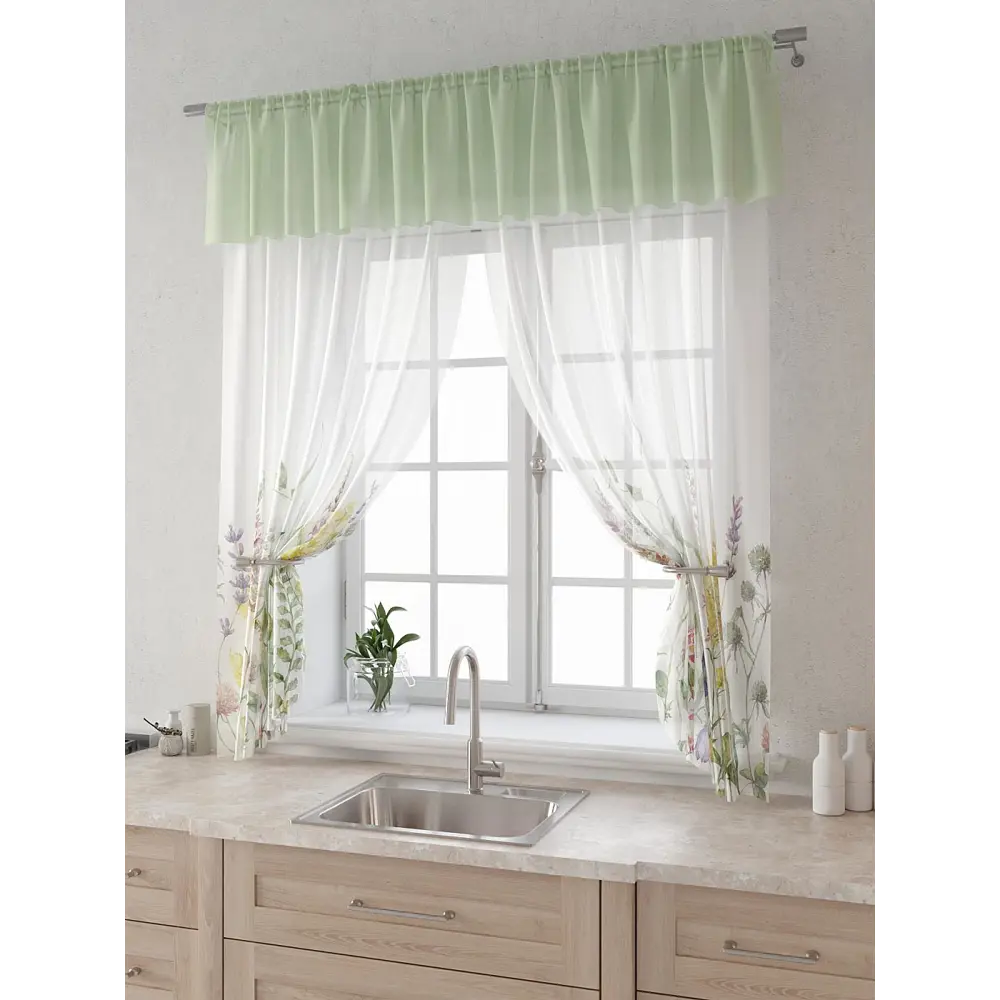 Фото 3 Комплект штор Comfy way Лагрос - 67 - 160 см CW915067160-160 на шторной ленте 160x150 см цвет белый Фото 3 Комплект штор Comfy way Лагрос - 67 - 160 см CW915067160-160 на шторной ленте 160x150 см цвет белый