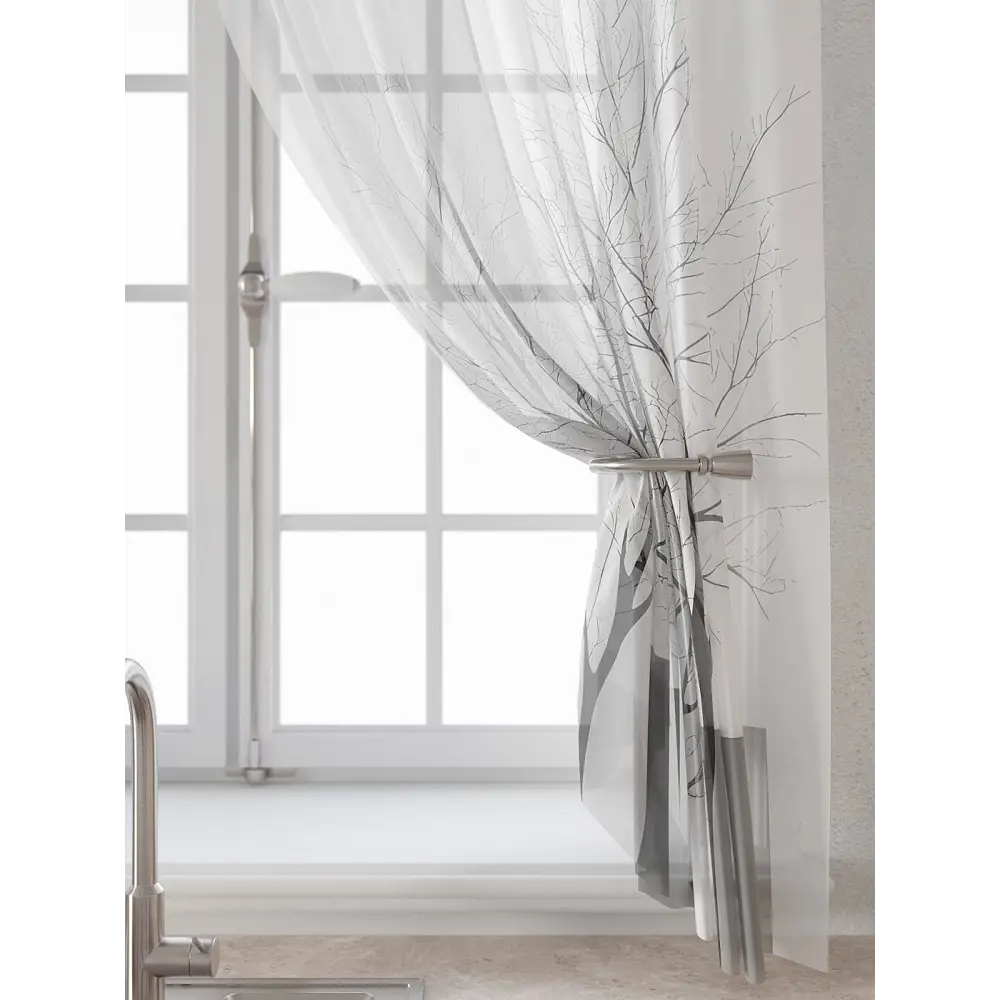 Фото 5 Комплект штор Comfy way Лагрос - 68 - 160 см CW915068160-160 на шторной ленте 160x150 см цвет белый Фото 5 Комплект штор Comfy way Лагрос - 68 - 160 см CW915068160-160 на шторной ленте 160x150 см цвет белый