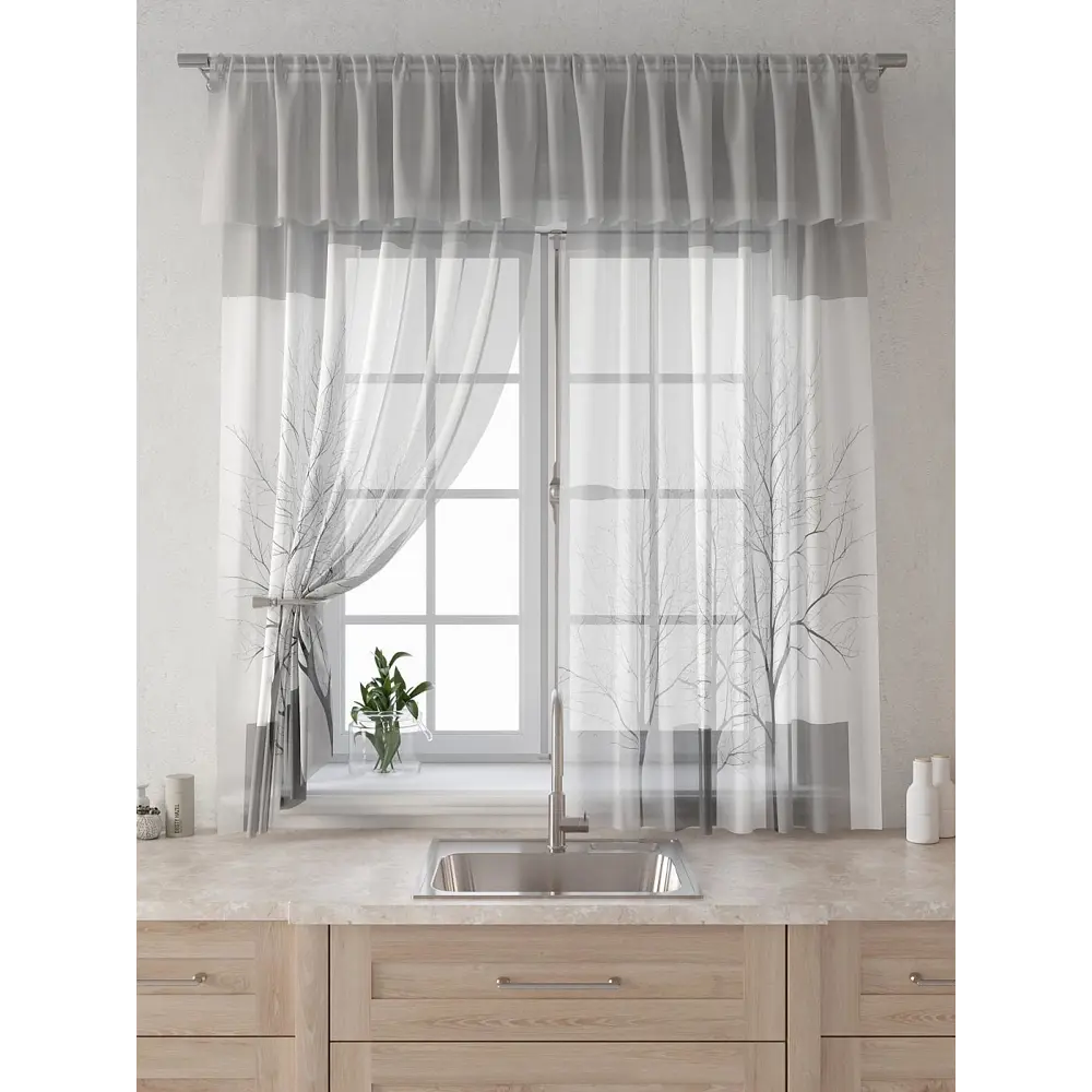 Фото 6 Комплект штор Comfy way Лагрос - 68 - 160 см CW915068160-160 на шторной ленте 160x150 см цвет белый Фото 6 Комплект штор Comfy way Лагрос - 68 - 160 см CW915068160-160 на шторной ленте 160x150 см цвет белый