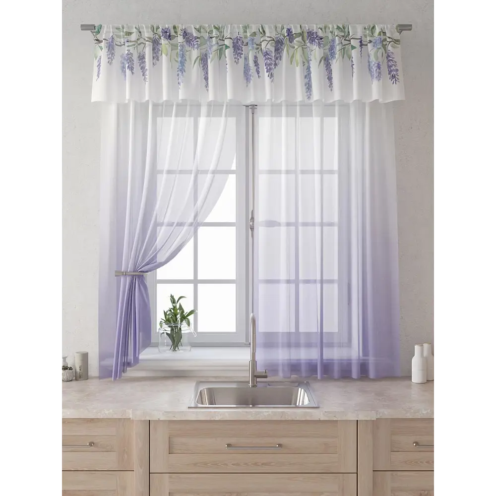 Фото 6 Комплект штор Comfy way Лагрос - 43 CW915043180-180 на шторной ленте 180x150 см цвет белый Фото 6 Комплект штор Comfy way Лагрос - 43 CW915043180-180 на шторной ленте 180x150 см цвет белый