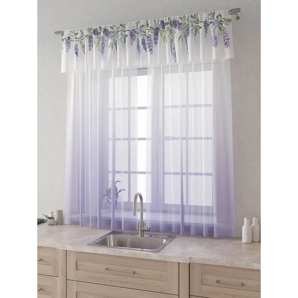 Фото 2 Комплект штор Comfy way Лагрос - 43 CW915043180-180 на шторной ленте 180x150 см цвет белый Фото 2 Комплект штор Comfy way Лагрос - 43 CW915043180-180 на шторной ленте 180x150 см цвет белый