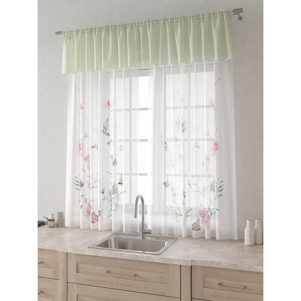 Фото 2 Комплект штор Comfy way Лагрос - 44 CW915044180-180 на шторной ленте 180x150 см цвет белый Фото 2 Комплект штор Comfy way Лагрос - 44 CW915044180-180 на шторной ленте 180x150 см цвет белый