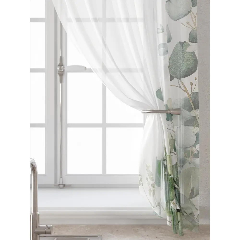 Фото 5 Комплект штор Comfy way Лагрос - 57 CW915057180-180 на шторной ленте 180x150 см цвет белый