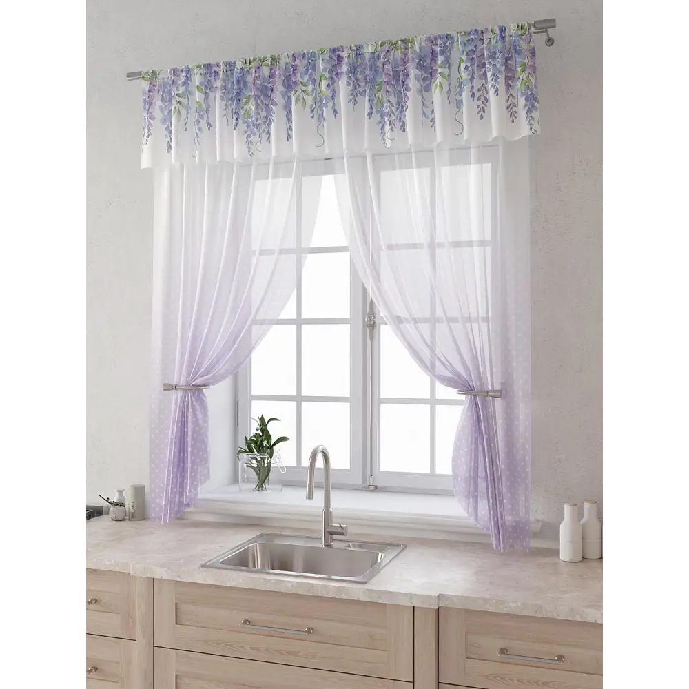 Фото 3 Комплект штор Comfy way Лагрос - 70 CW915070180-180 на шторной ленте 180x150 см цвет белый Фото 3 Комплект штор Comfy way Лагрос - 70 CW915070180-180 на шторной ленте 180x150 см цвет белый