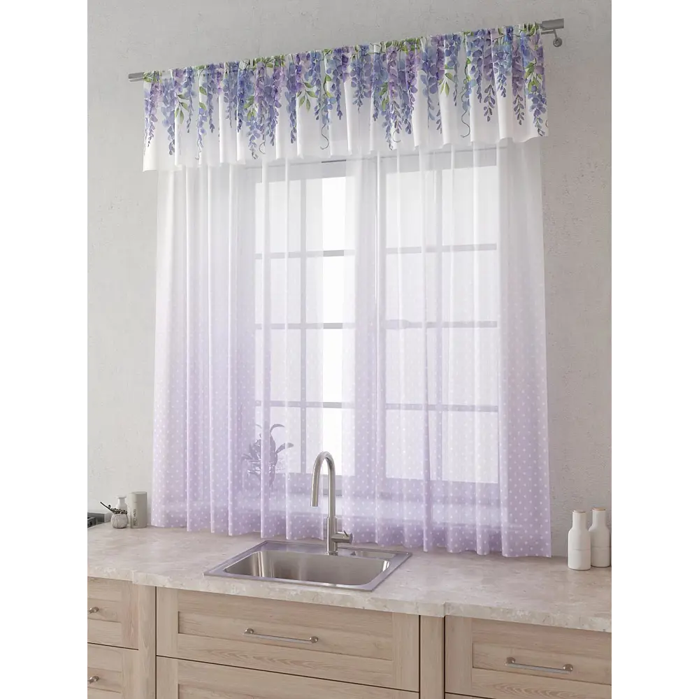 Фото 2 Комплект штор Comfy way Лагрос - 70 CW915070180-180 на шторной ленте 180x150 см цвет белый Фото 2 Комплект штор Comfy way Лагрос - 70 CW915070180-180 на шторной ленте 180x150 см цвет белый