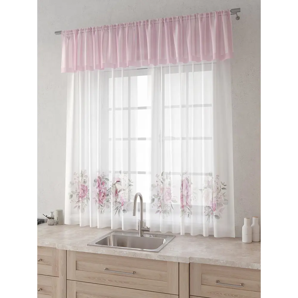 Фото 2 Комплект штор Comfy way Лагрос - 76 CW915076180-180 на шторной ленте 180x150 см цвет белый