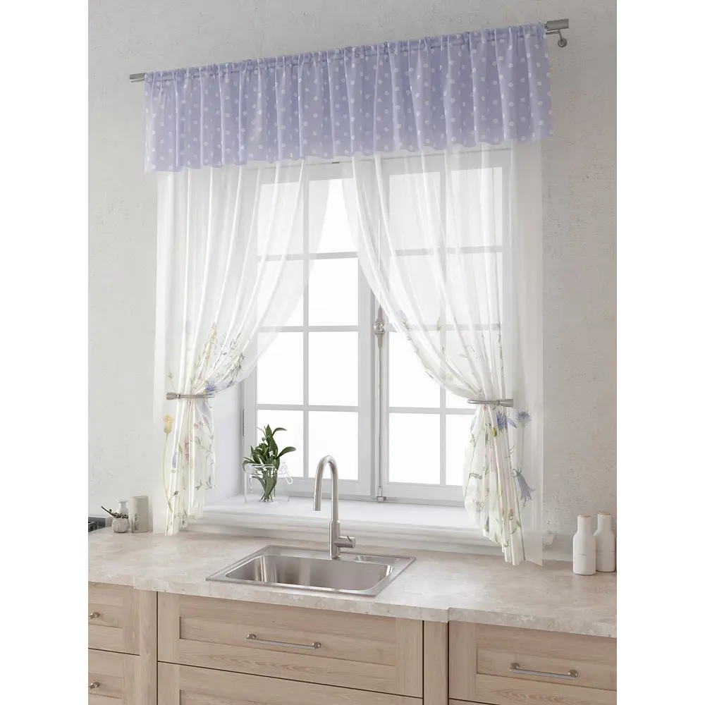 Фото 3 Комплект штор Comfy way Лагрос - 79 CW915079180-180 на шторной ленте 180x150 см цвет белый Фото 3 Комплект штор Comfy way Лагрос - 79 CW915079180-180 на шторной ленте 180x150 см цвет белый