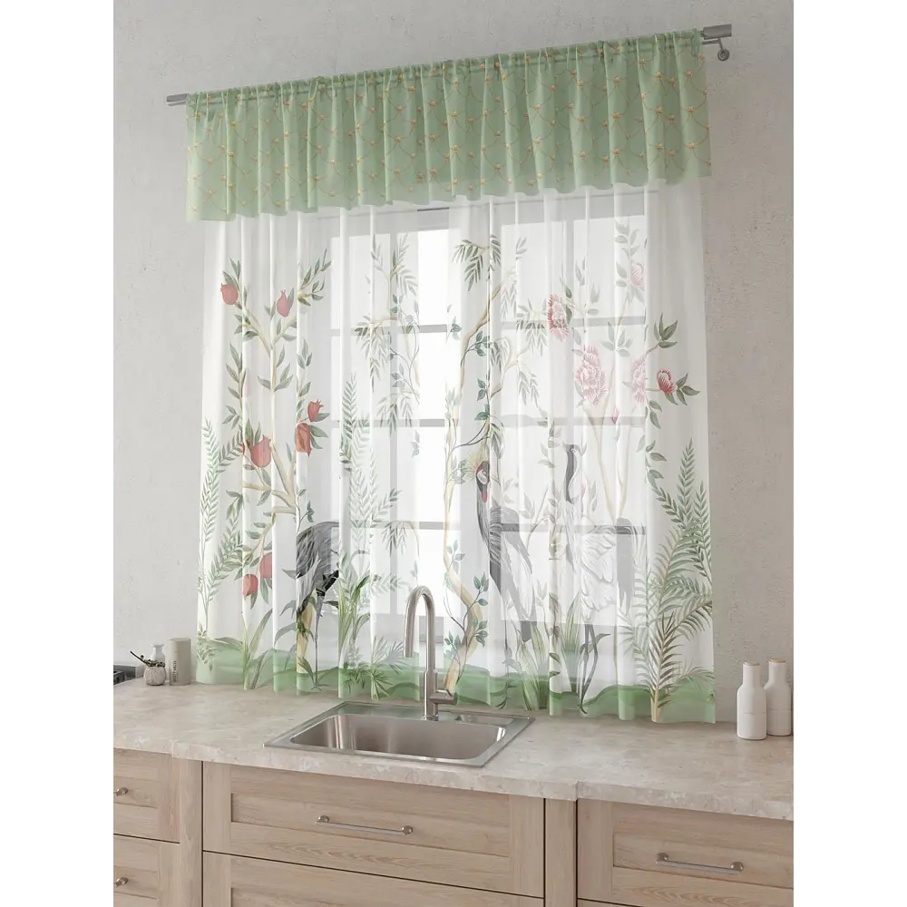 Фото 2 Комплект штор Comfy way Лагрос - 102 CW915102180-180 на шторной ленте 180x150 см цвет белый Фото 2 Комплект штор Comfy way Лагрос - 102 CW915102180-180 на шторной ленте 180x150 см цвет белый