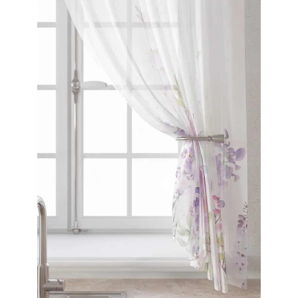 Фото 5 Комплект штор Comfy way Лагрос - 104 CW915104180-180 на шторной ленте 180x150 см цвет белый Фото 5 Комплект штор Comfy way Лагрос - 104 CW915104180-180 на шторной ленте 180x150 см цвет белый