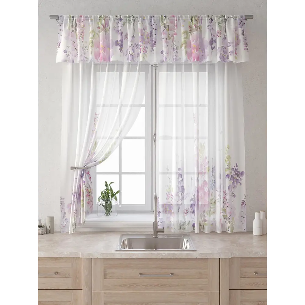 Фото 6 Комплект штор Comfy way Лагрос - 104 CW915104180-180 на шторной ленте 180x150 см цвет белый Фото 6 Комплект штор Comfy way Лагрос - 104 CW915104180-180 на шторной ленте 180x150 см цвет белый