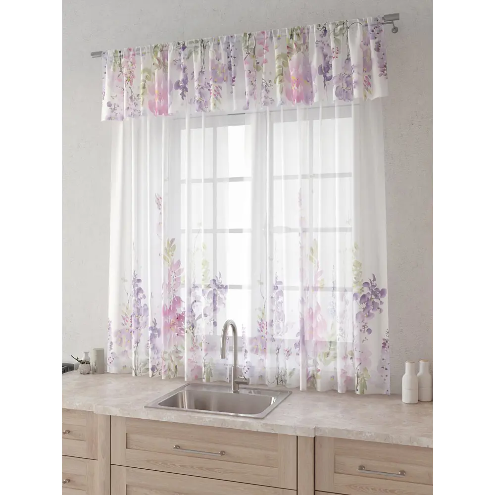 Фото 2 Комплект штор Comfy way Лагрос - 104 CW915104180-180 на шторной ленте 180x150 см цвет белый Фото 2 Комплект штор Comfy way Лагрос - 104 CW915104180-180 на шторной ленте 180x150 см цвет белый