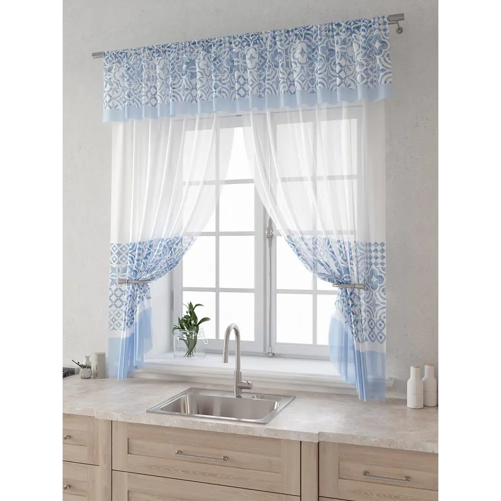 Фото 3 Комплект штор Comfy way Лагрос - 35 CW915035180-180 на шторной ленте 180x150 см цвет белый Фото 3 Комплект штор Comfy way Лагрос - 35 CW915035180-180 на шторной ленте 180x150 см цвет белый