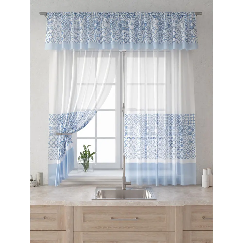 Фото 6 Комплект штор Comfy way Лагрос - 35 CW915035180-180 на шторной ленте 180x150 см цвет белый Фото 6 Комплект штор Comfy way Лагрос - 35 CW915035180-180 на шторной ленте 180x150 см цвет белый