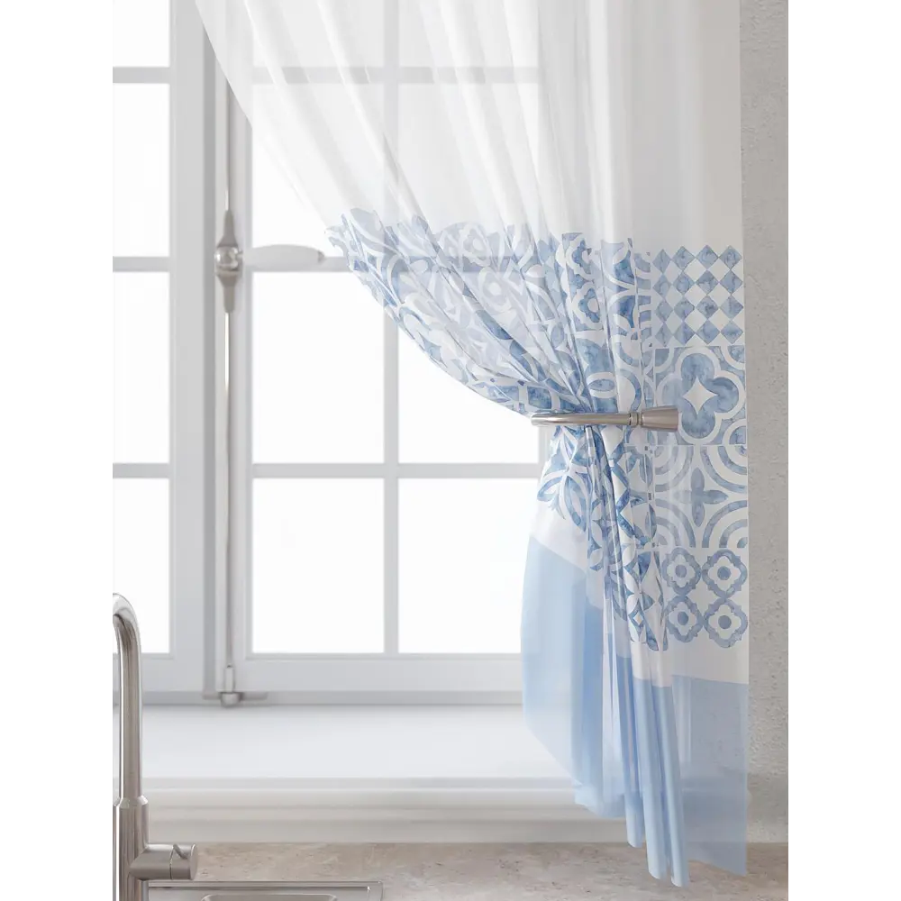 Фото 5 Комплект штор Comfy way Лагрос - 35 CW915035180-180 на шторной ленте 180x150 см цвет белый Фото 5 Комплект штор Comfy way Лагрос - 35 CW915035180-180 на шторной ленте 180x150 см цвет белый