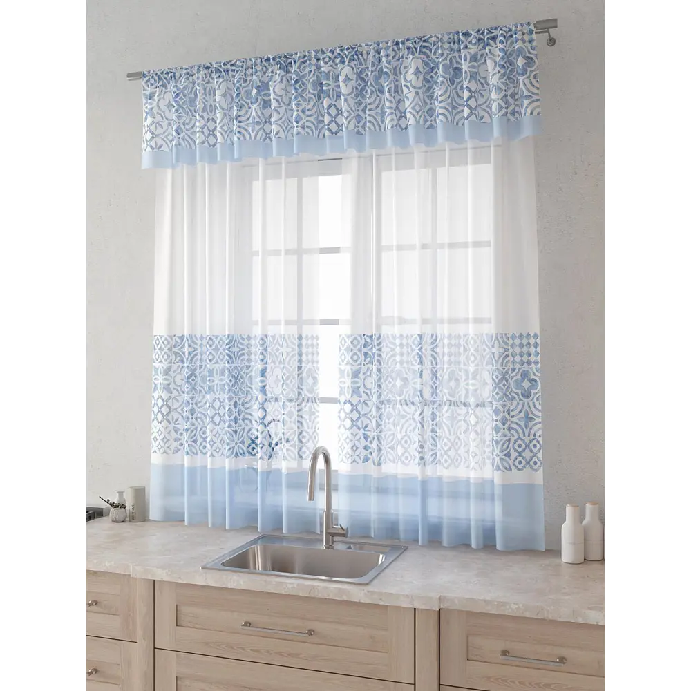 Фото 2 Комплект штор Comfy way Лагрос - 35 CW915035180-180 на шторной ленте 180x150 см цвет белый Фото 2 Комплект штор Comfy way Лагрос - 35 CW915035180-180 на шторной ленте 180x150 см цвет белый