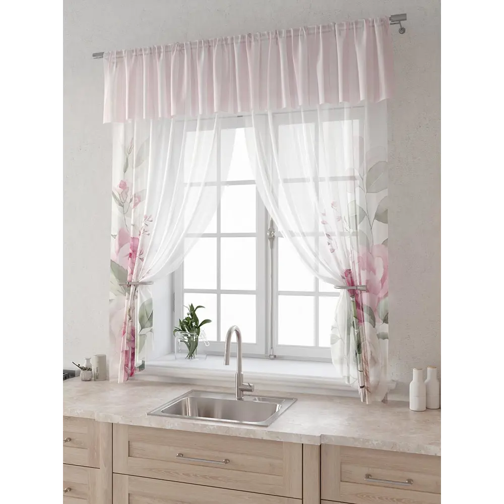 Фото 3 Комплект штор Comfy way Лагрос - 36 CW915036180-180 на шторной ленте 180x150 см цвет бежевый Фото 3 Комплект штор Comfy way Лагрос - 36 CW915036180-180 на шторной ленте 180x150 см цвет бежевый