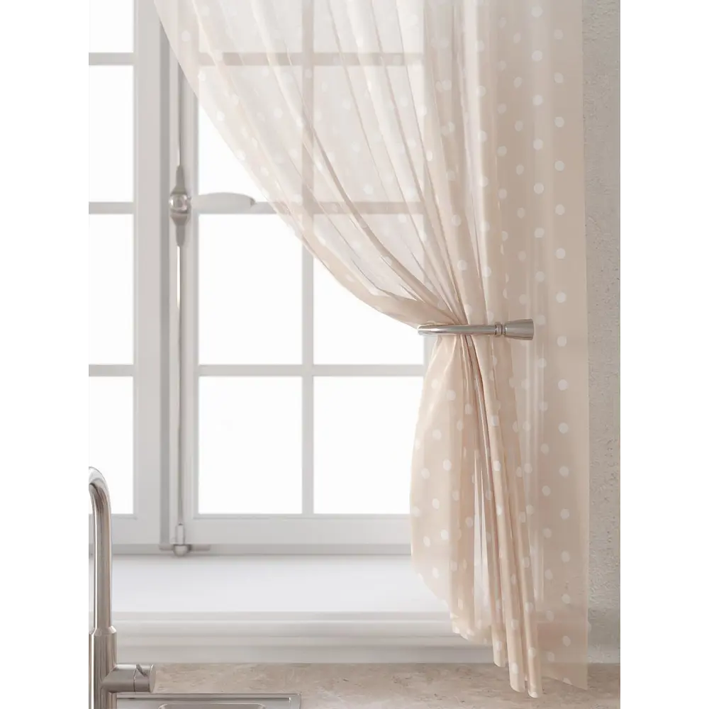 Фото 5 Комплект штор Comfy way Лагрос - 37 CW915037180-180 на шторной ленте 180x150 см цвет бежевый