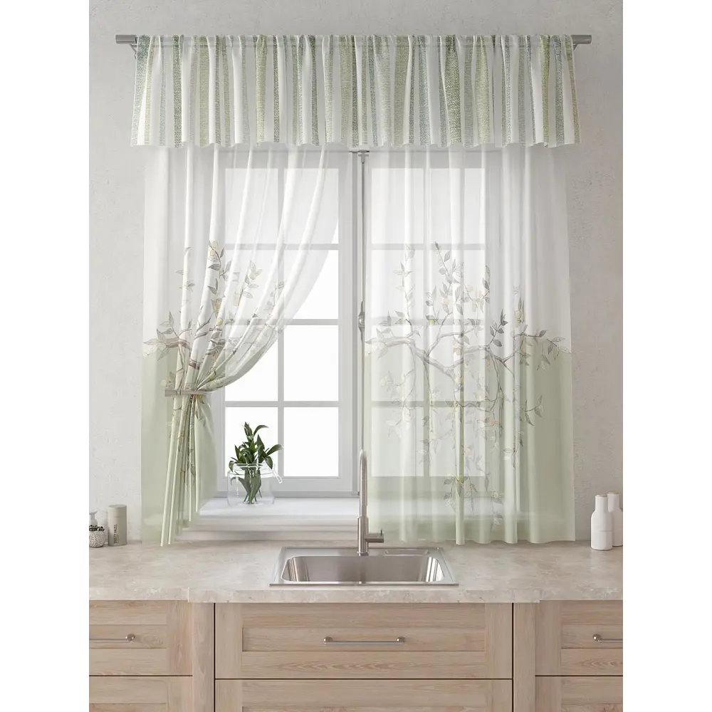 Фото 6 Комплект штор Comfy way Лагрос - 04 CW915004180-180 на шторной ленте 180x150 см цвет белый Фото 6 Комплект штор Comfy way Лагрос - 04 CW915004180-180 на шторной ленте 180x150 см цвет белый