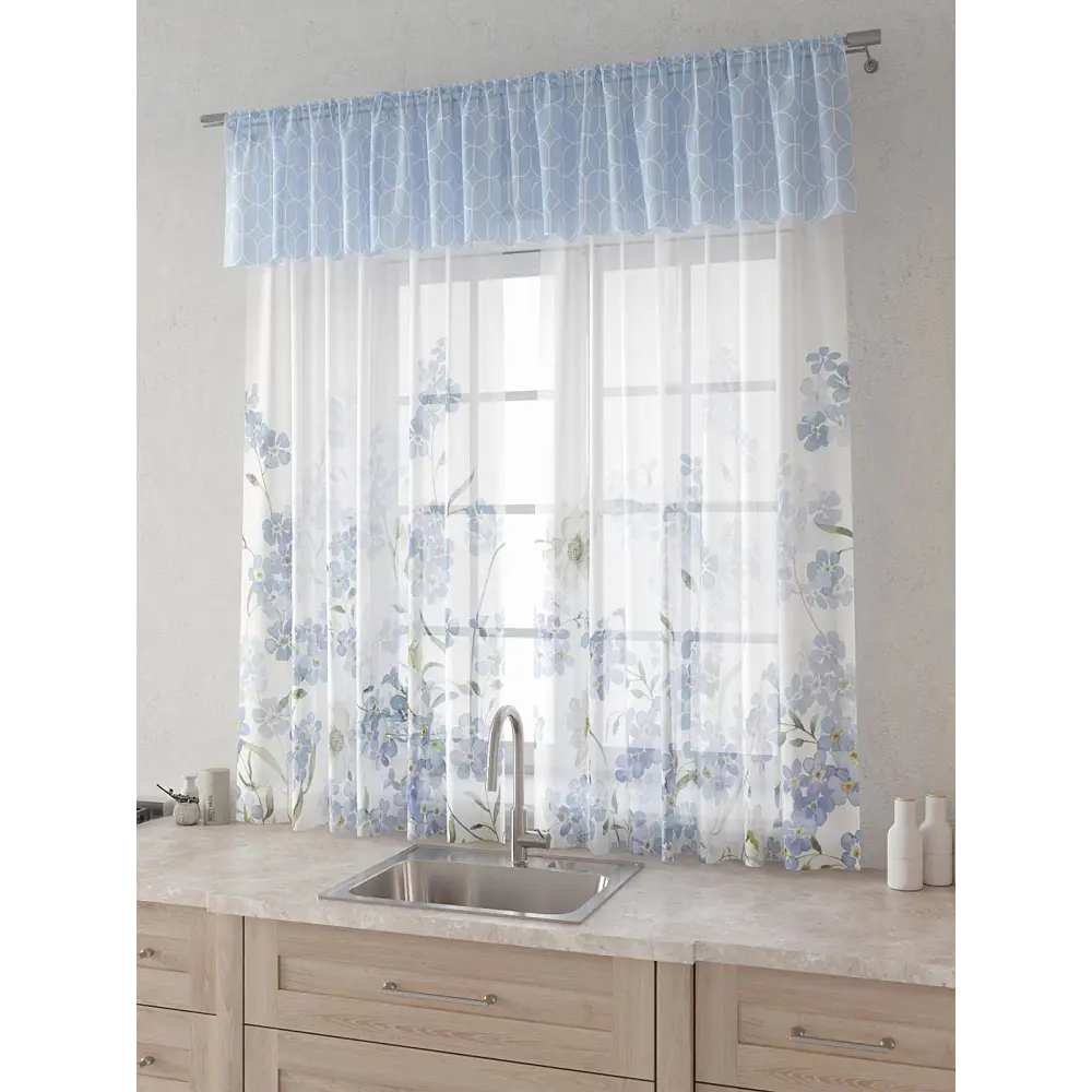 Фото 2 Комплект штор Comfy way Лагрос - 18 CW915018180-180 на шторной ленте 180x150 см цвет белый Фото 2 Комплект штор Comfy way Лагрос - 18 CW915018180-180 на шторной ленте 180x150 см цвет белый