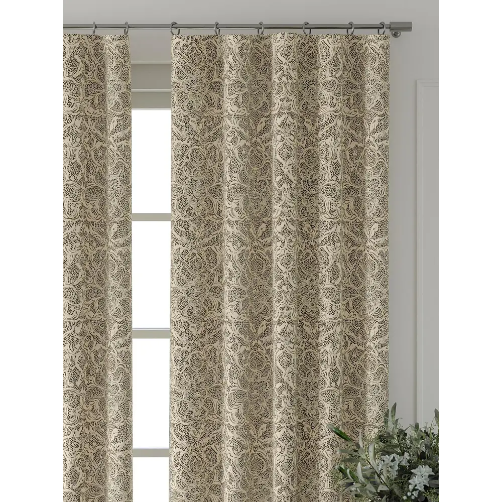 Фото 5 Комплект штор Comfy way Форнерс - 614 - 260 см CW709614260-260 на шторной ленте 260x150 см цвет бежевый