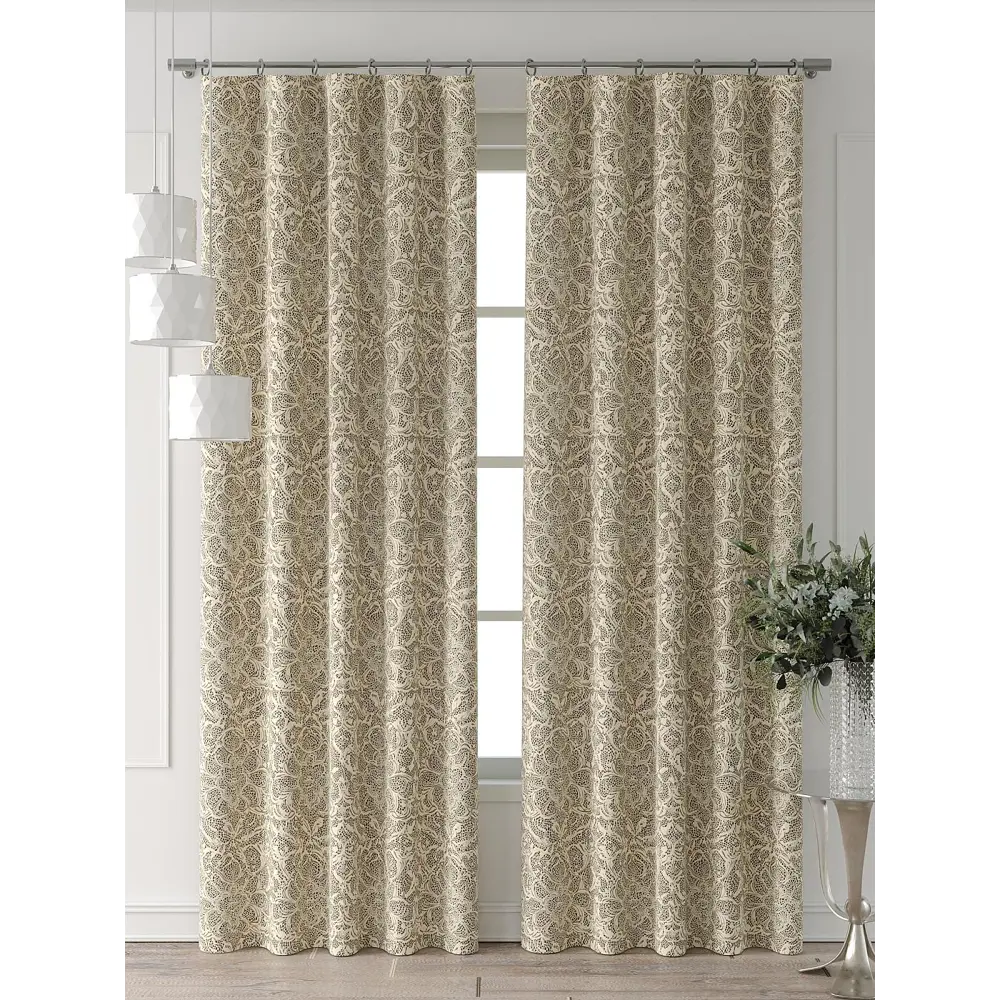 Фото 2 Комплект штор Comfy way Форнерс - 614 - 260 см CW709614260-260 на шторной ленте 260x150 см цвет бежевый