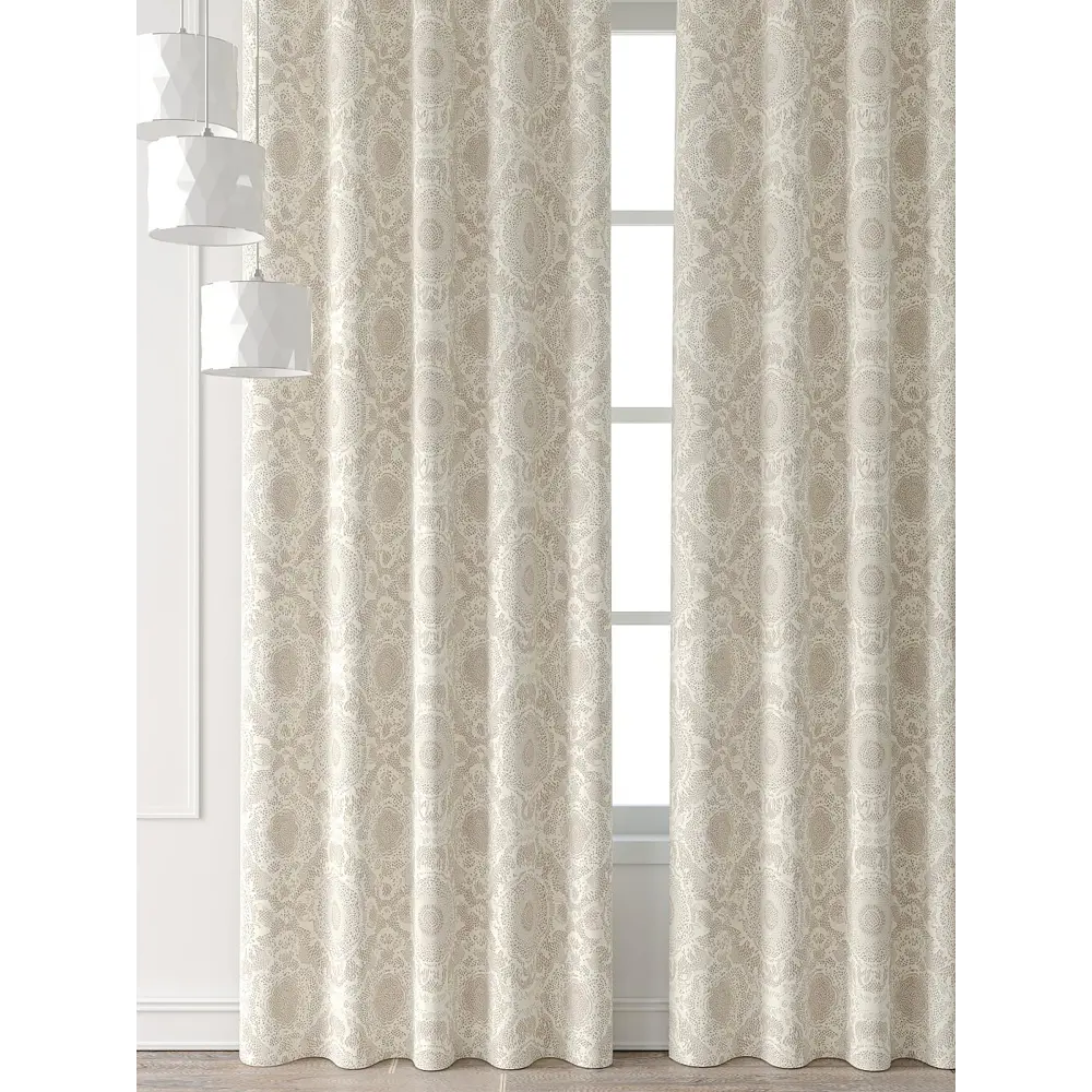 Фото 6 Комплект штор Comfy way Форнерс - 616 - 260 см CW709616260-260 на шторной ленте 260x150 см цвет бежевый Фото 6 Комплект штор Comfy way Форнерс - 616 - 260 см CW709616260-260 на шторной ленте 260x150 см цвет бежевый